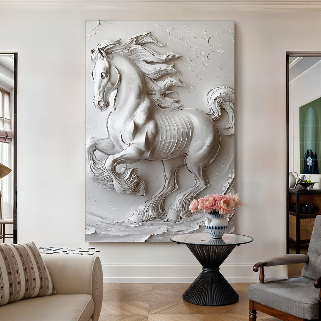 3D Minimalist Horse Wall Art