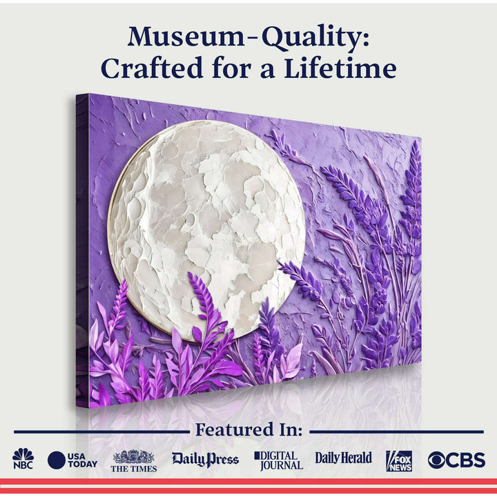 3D Lavander Moon Wall Art