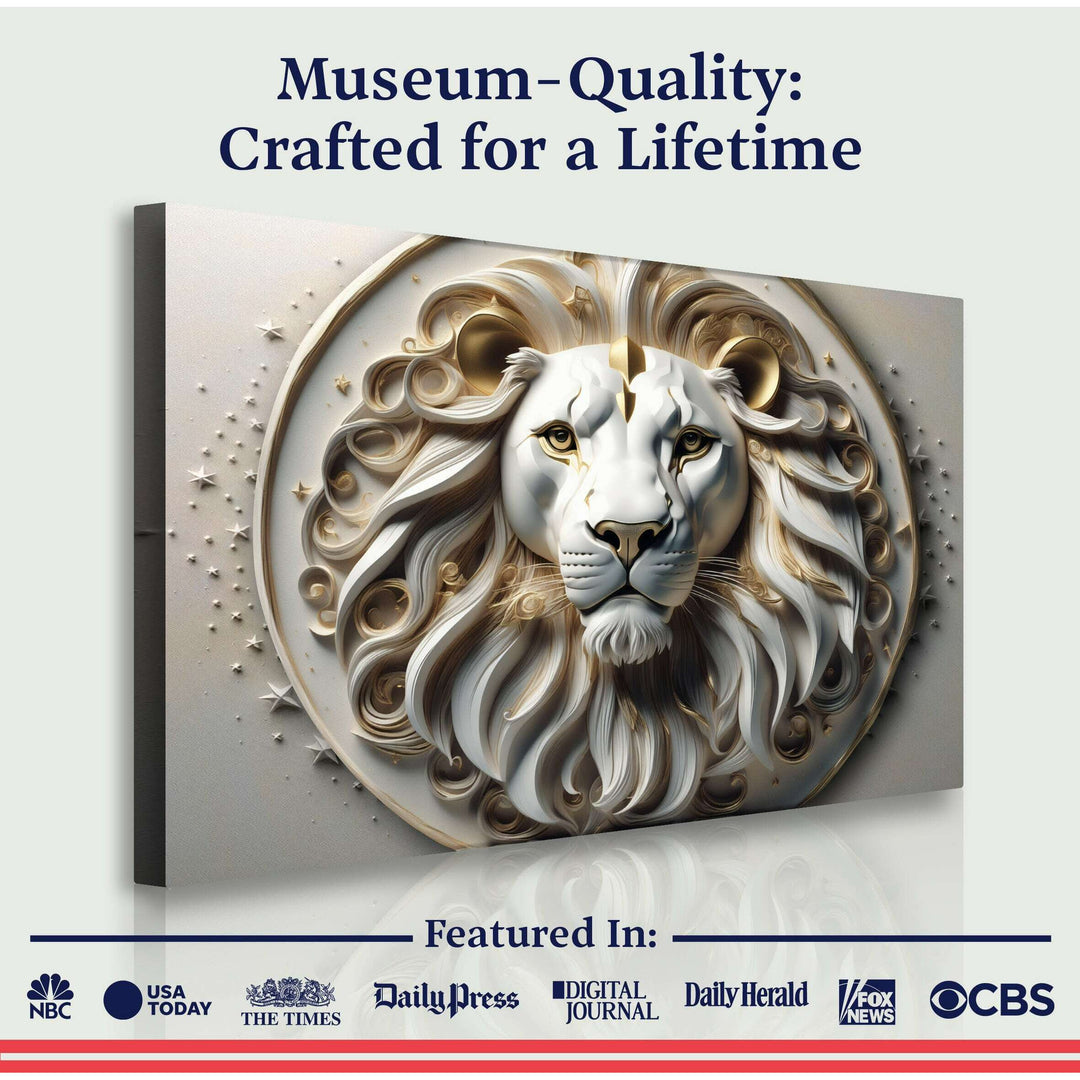 3D Majestic Lion Wall Art VI