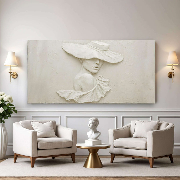 3D Minimalist Female Portrait Wall Art