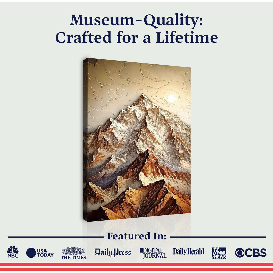 3D Minimalist Mountain Wall Art