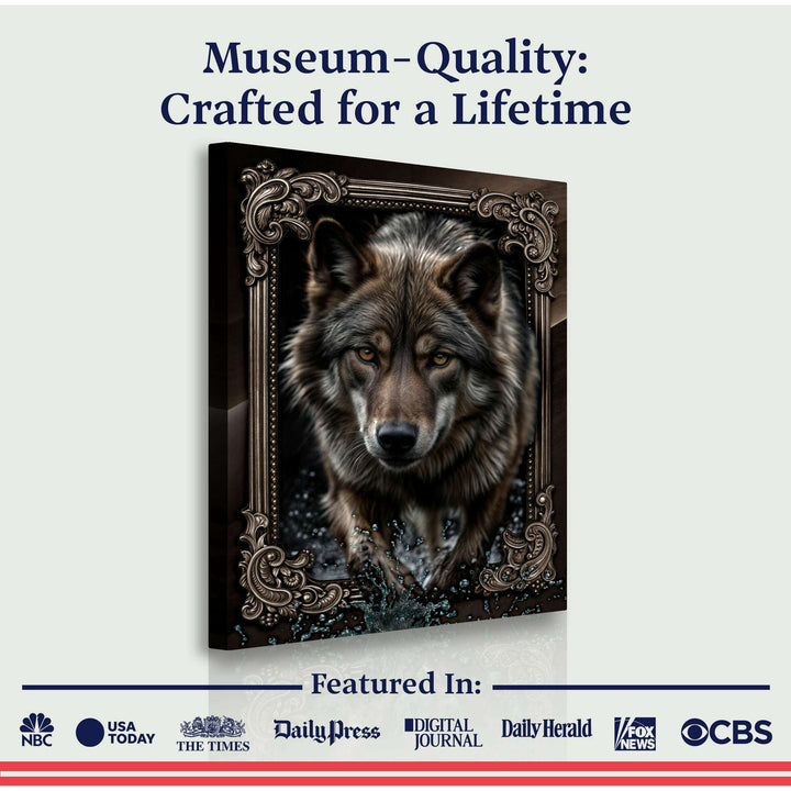 3D Wolf Wall Art II