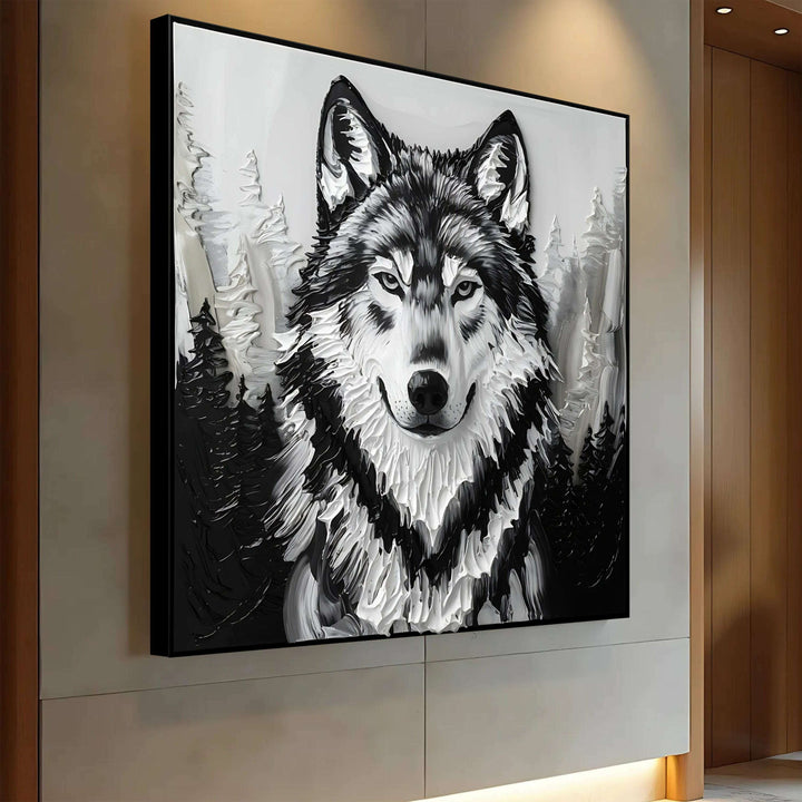 3D Wolf Wall Art IV