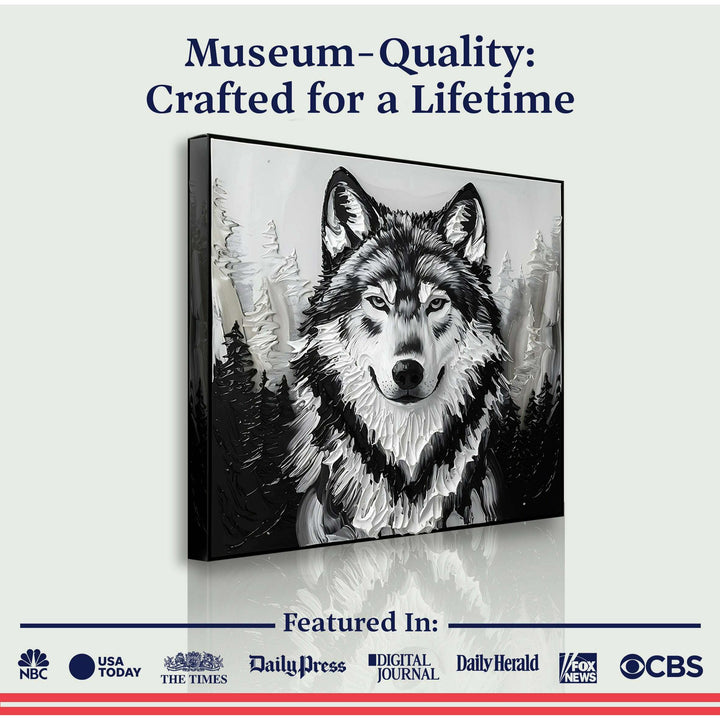 3D Wolf Wall Art IV
