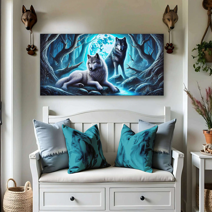 3D Wolves Wall Art