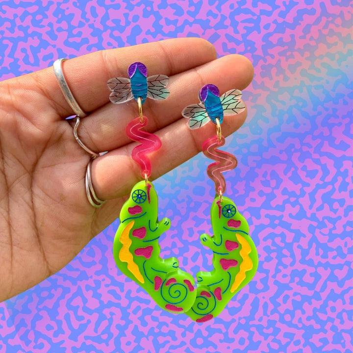 Chameleons Acrylic Earrings