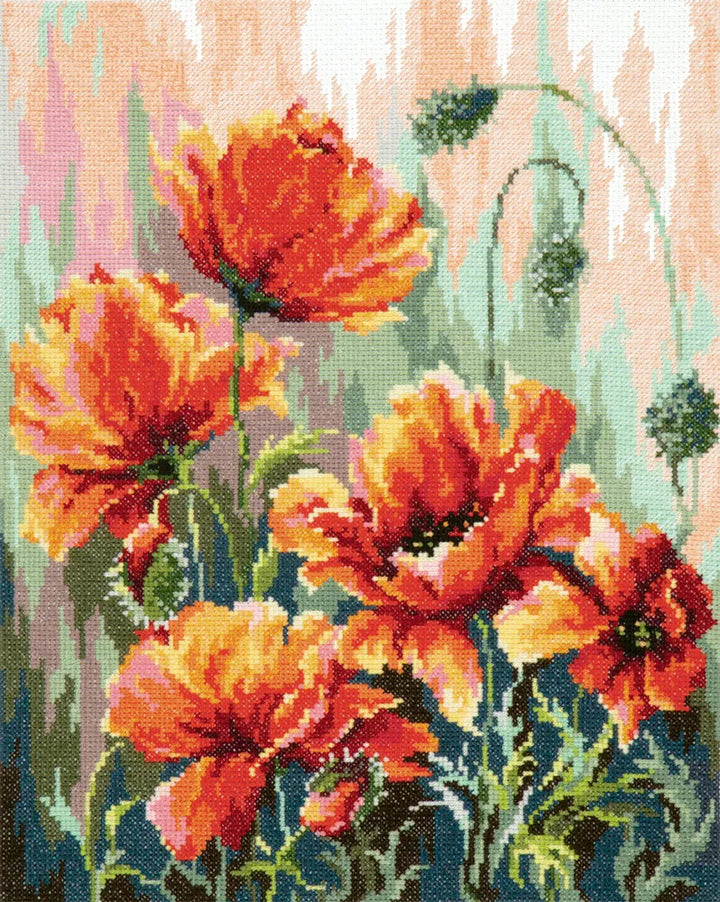 Poppies in the Morning Light 40-72 Counted Cross-Stitch Kit