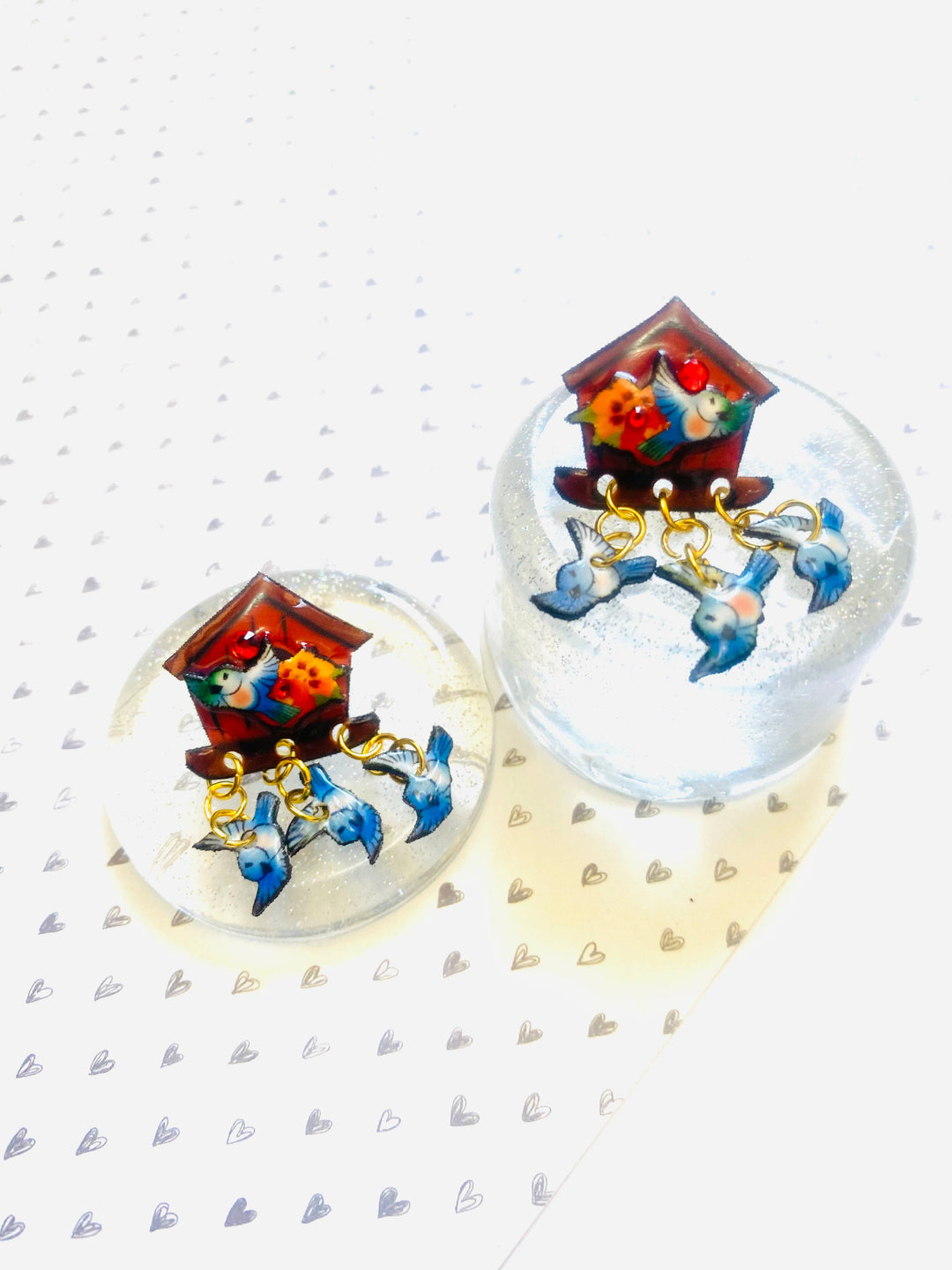 Bird House Earrings by Rosie Rose Parker
