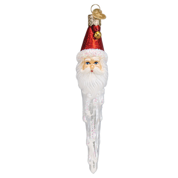 Jingle Bell Santa Icicle Ornament