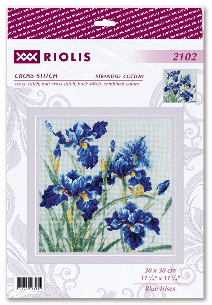 Blue Irises R2102 Counted Cross Stitch Kit