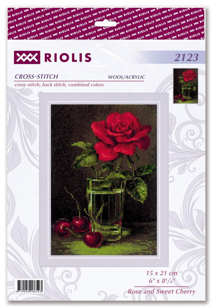 Rose and Sweet Cherry R2123 Counted Cross Stitch Kit