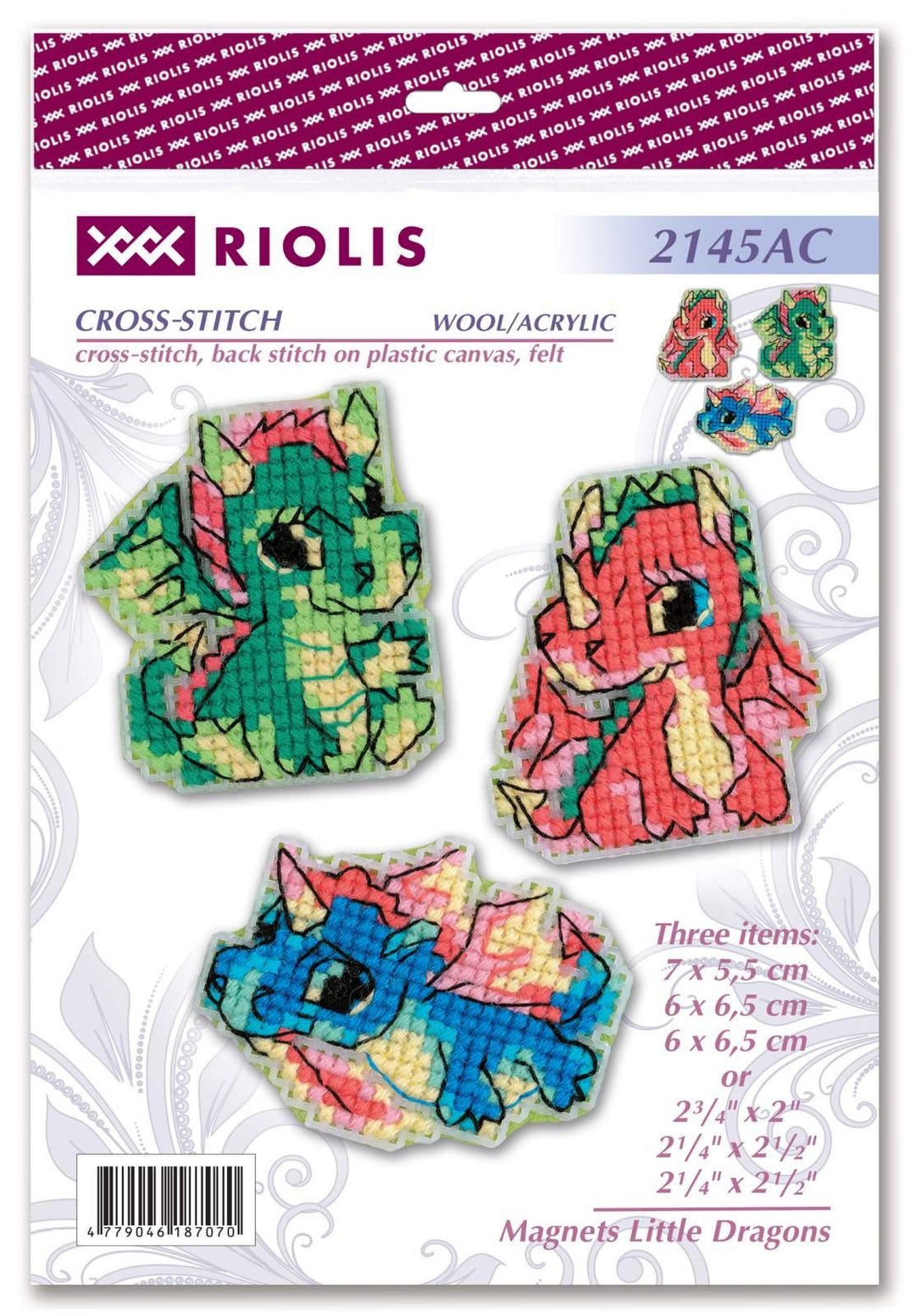 Little Dragons R2145AC Counted Cross Stitch Kit