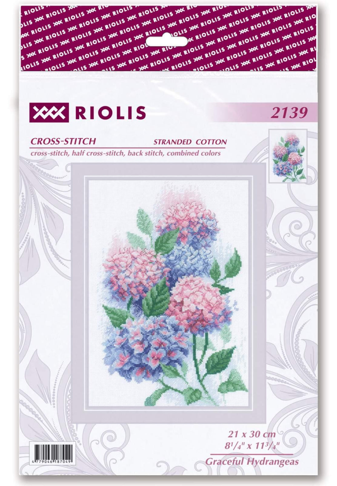 Graceful Hydrangeas R2139 Counted Cross Stitch Kit