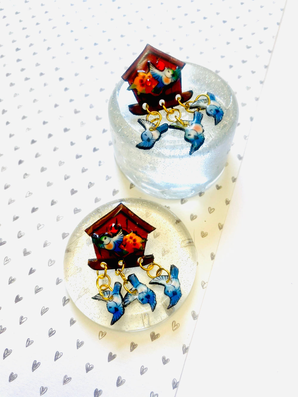 Bird House Earrings by Rosie Rose Parker
