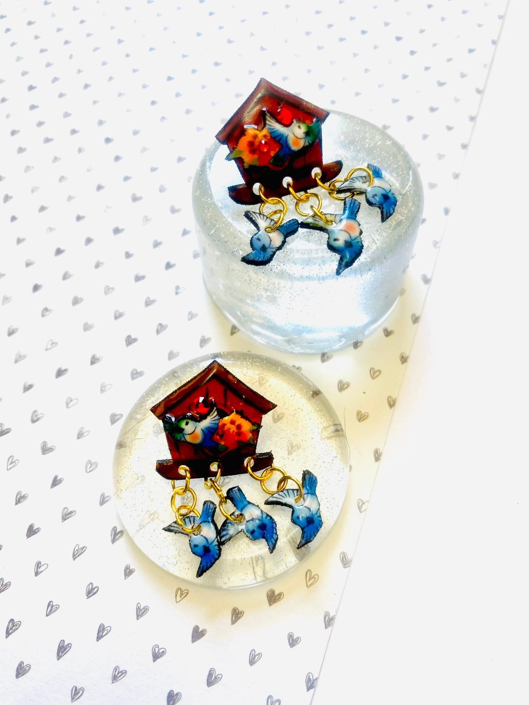 Bird House Earrings by Rosie Rose Parker