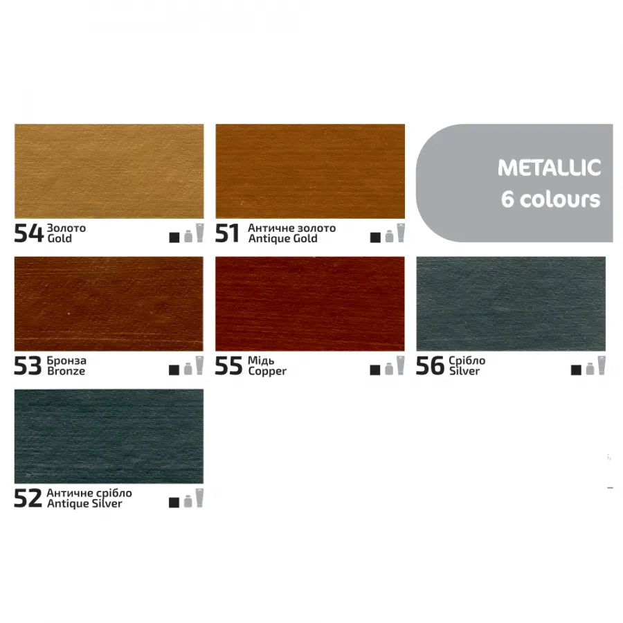 Rosa Studio Acrylic for Decor. (356) Silver. Metallic. 2.54 oz.