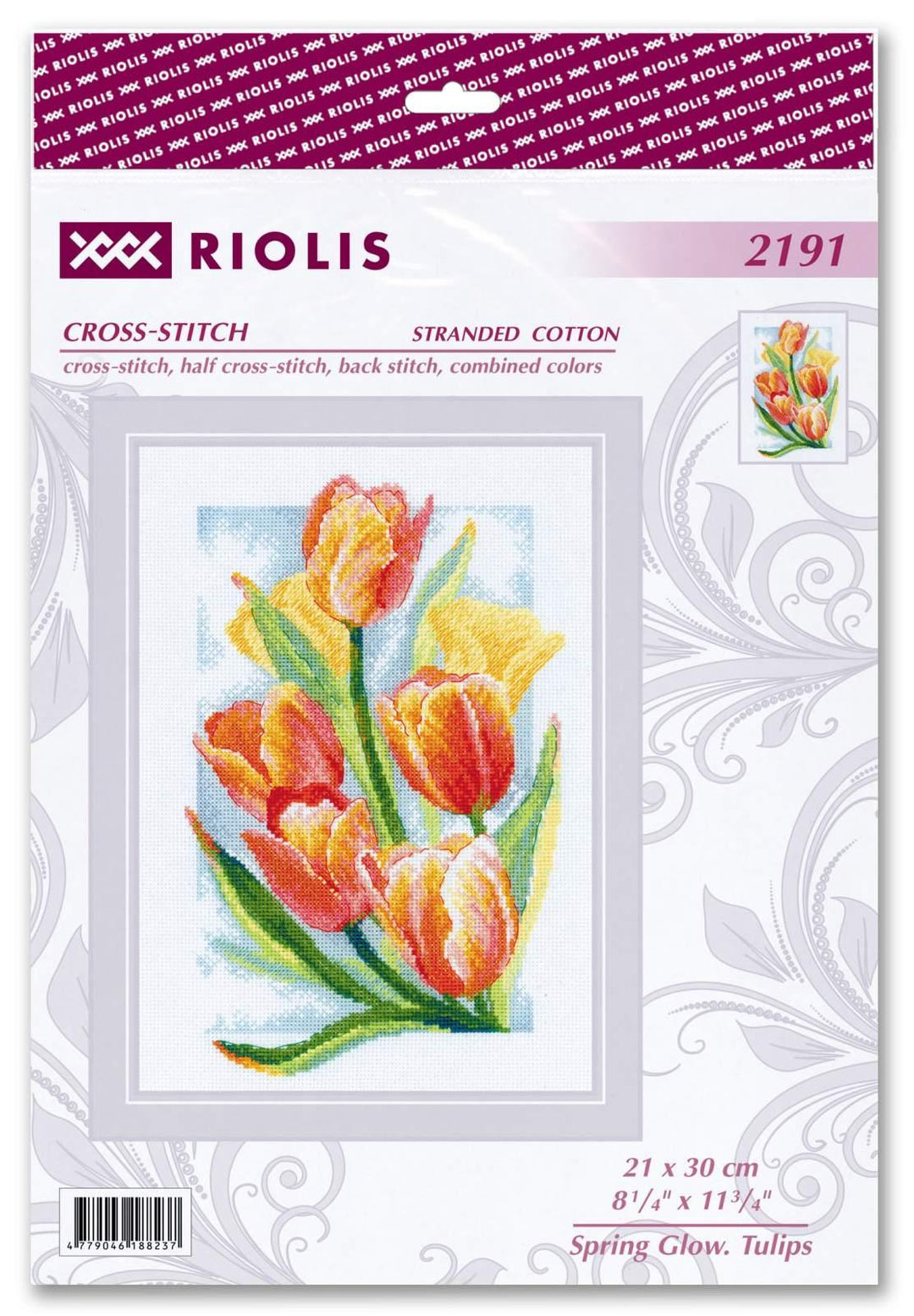 Spring Glow. Tulips R2191 Counted Cross Stitch Kit