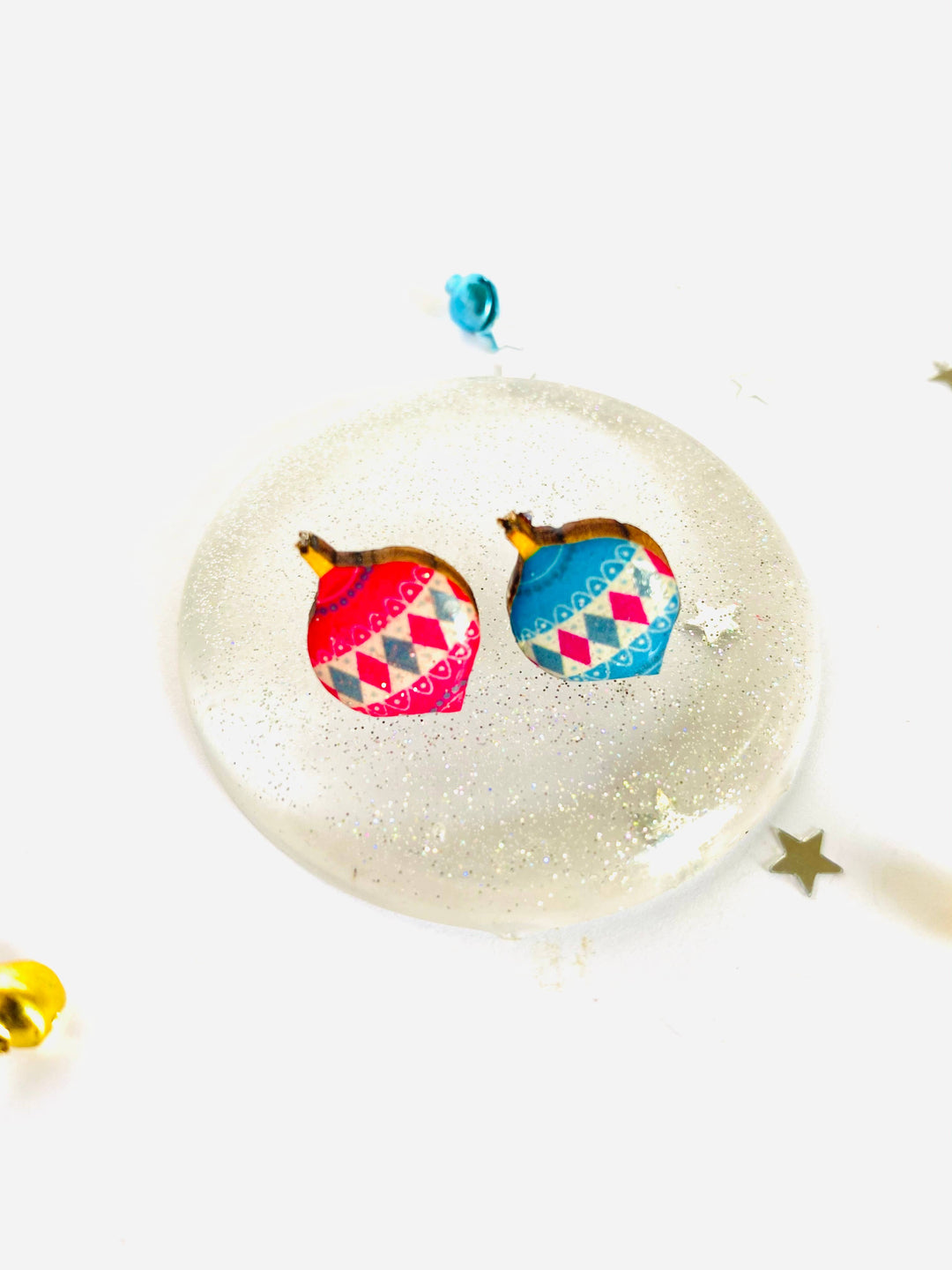 Retro Bauble Stud Earrings by Rosie Rose Parker