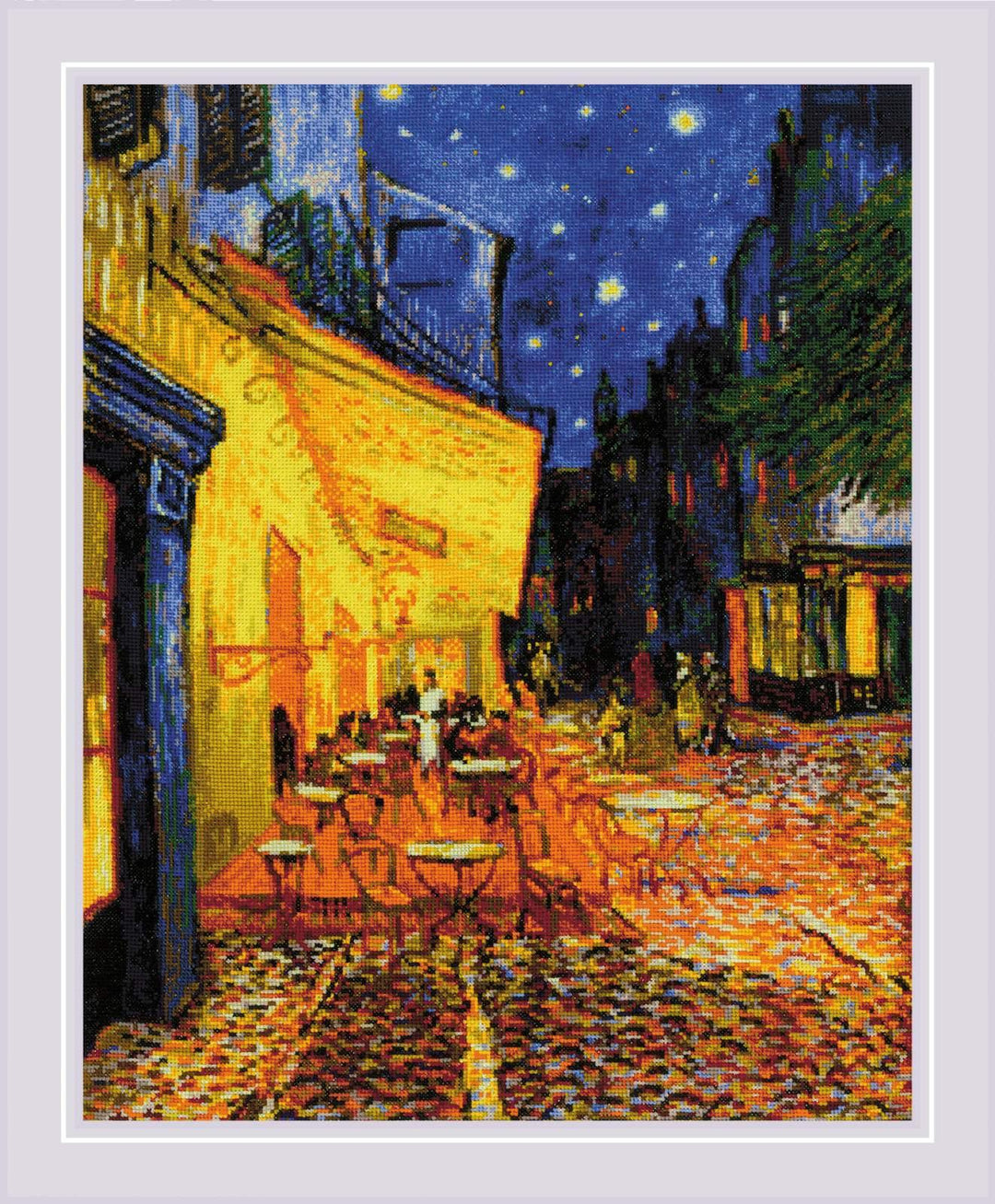 Cafe Terrace at Night after V. Van Gogh's Painting R2217 Counted Cross Stitch Kit