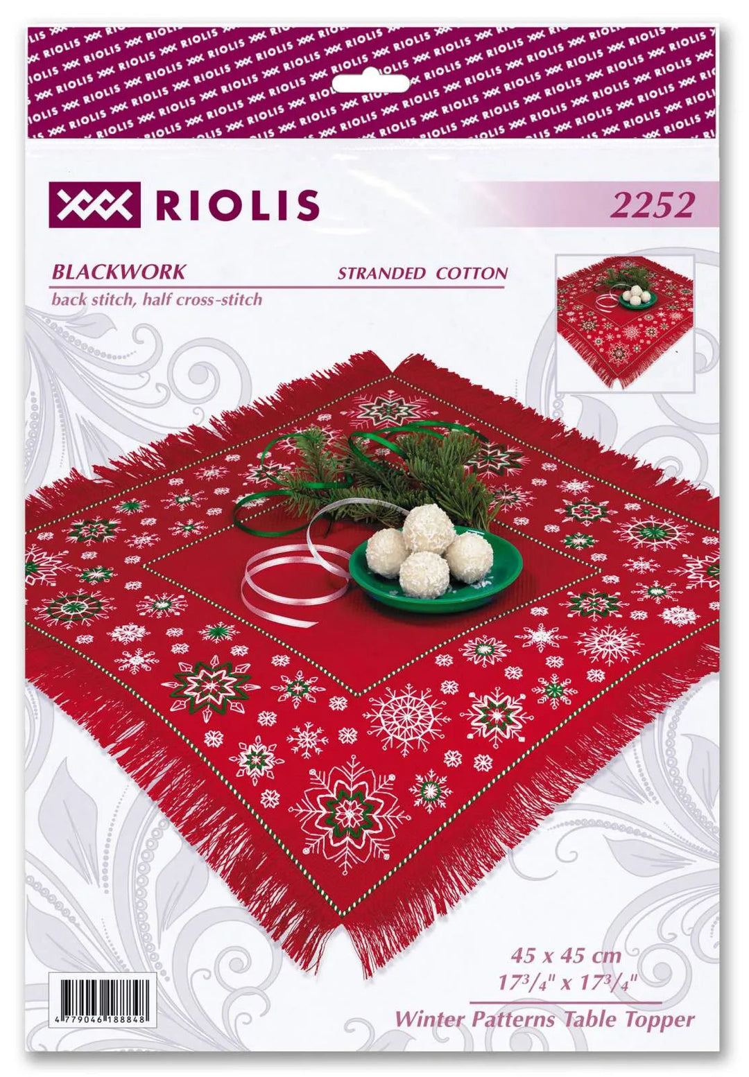 Winter Patterns Table Topper¬¨‚Ä† R2252 Counted Cross Stitch Kit