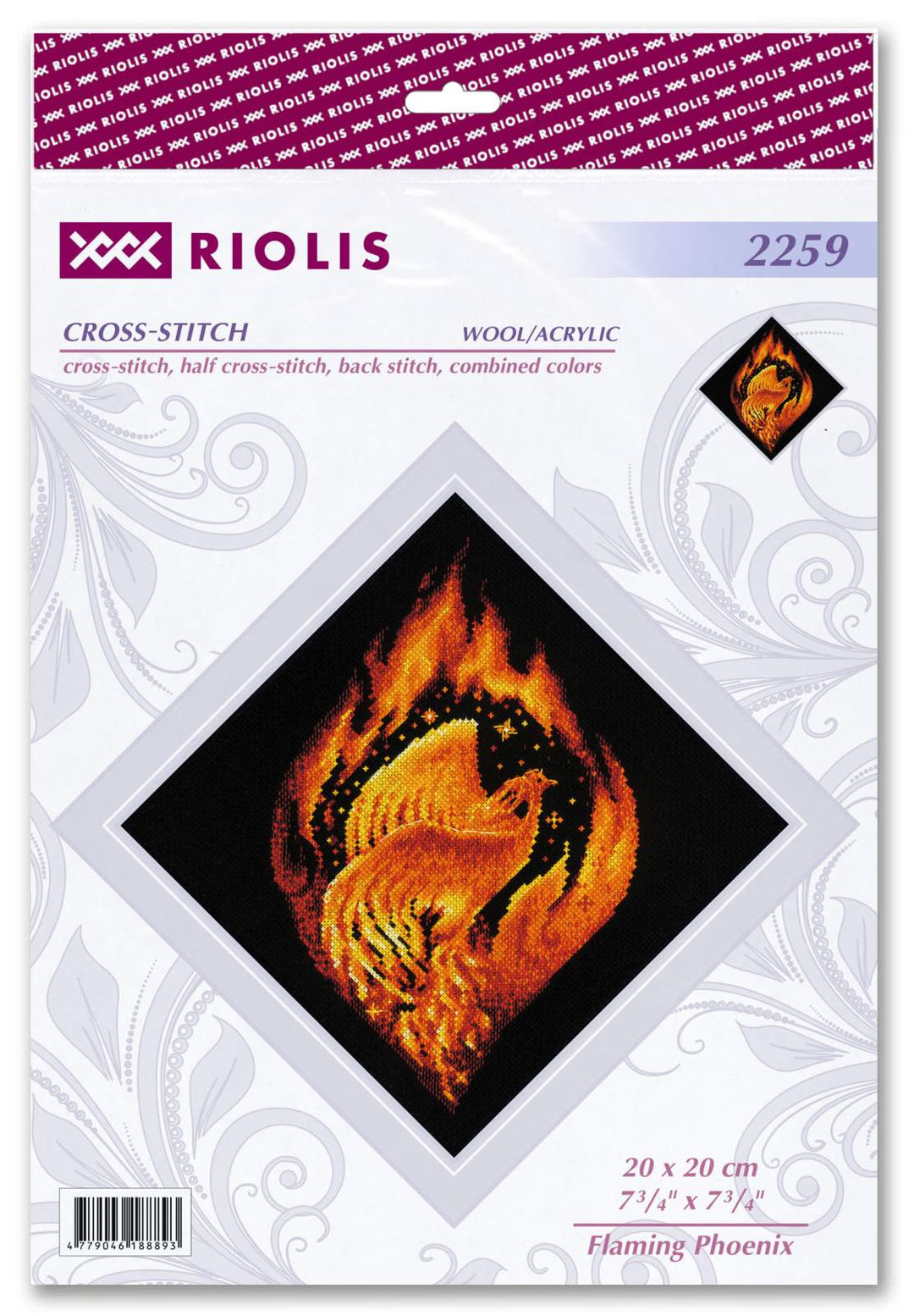 Flaming Phoenix R2259 Counted Cross Stitch Kit
