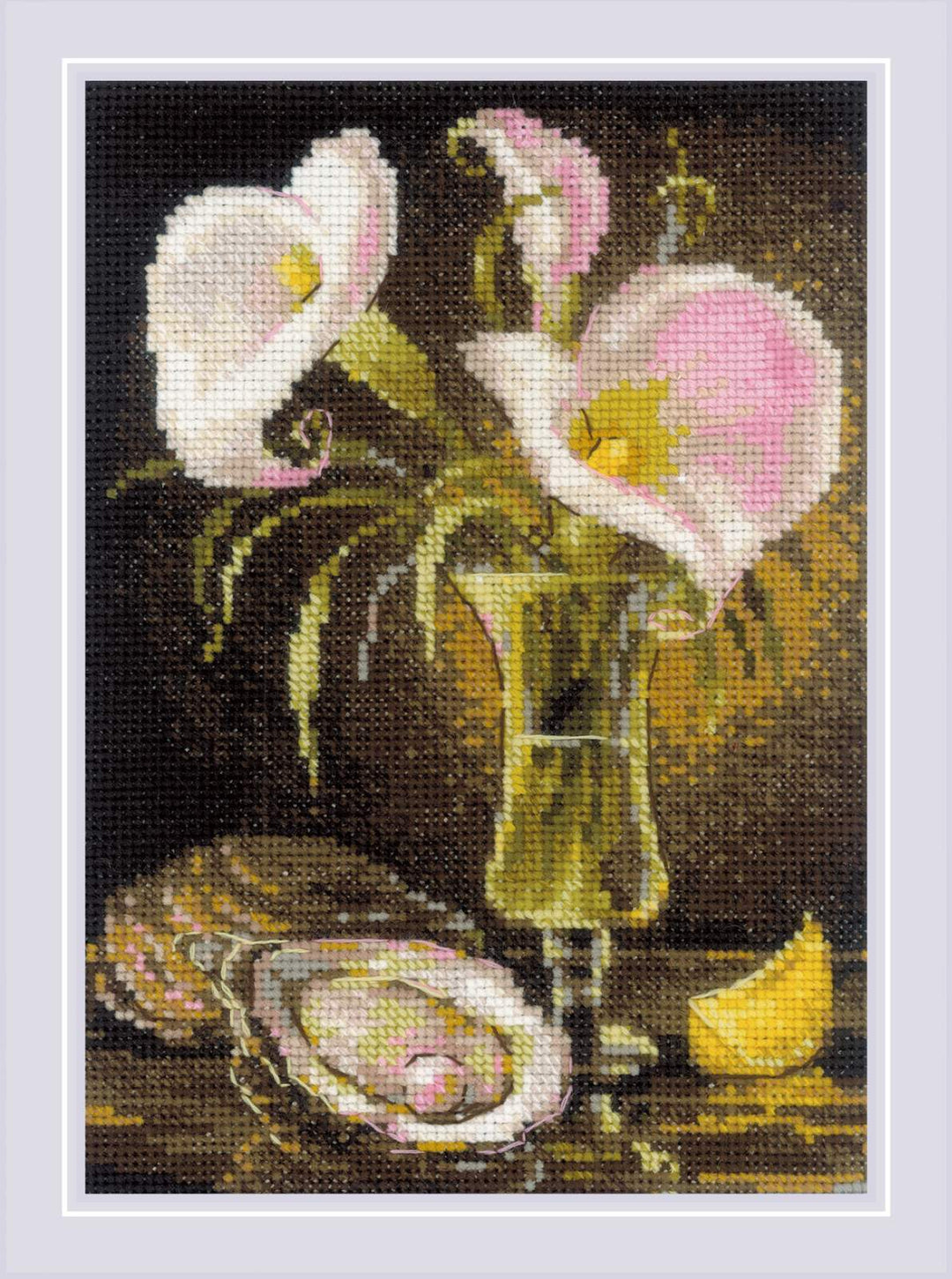 Calla Lilies and Oyster  R2267 Counted Cross Stitch Kit