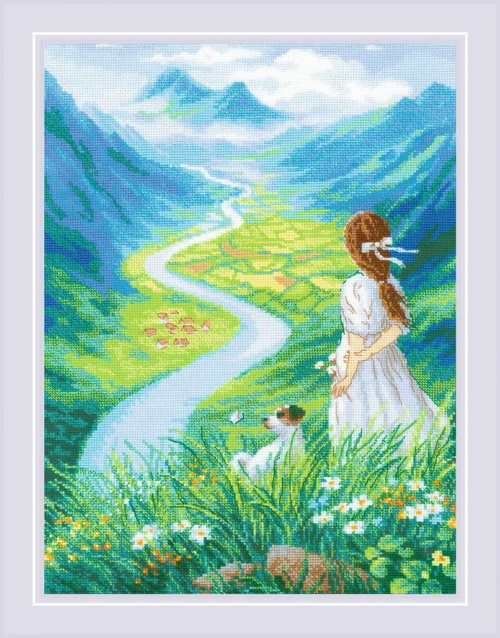 Where does the river flow R2273 Counted Cross Stitch Kit