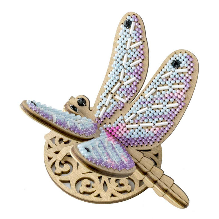 Wooden Bead Embroidery Kit – “Dragonfly” FLK-584