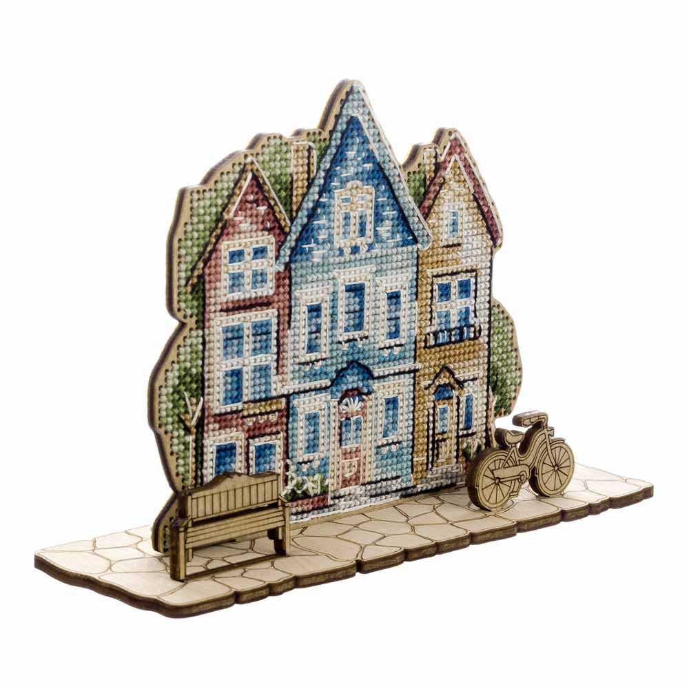 Wooden Cross-Stitch Kit – “Way Home” FLW-066