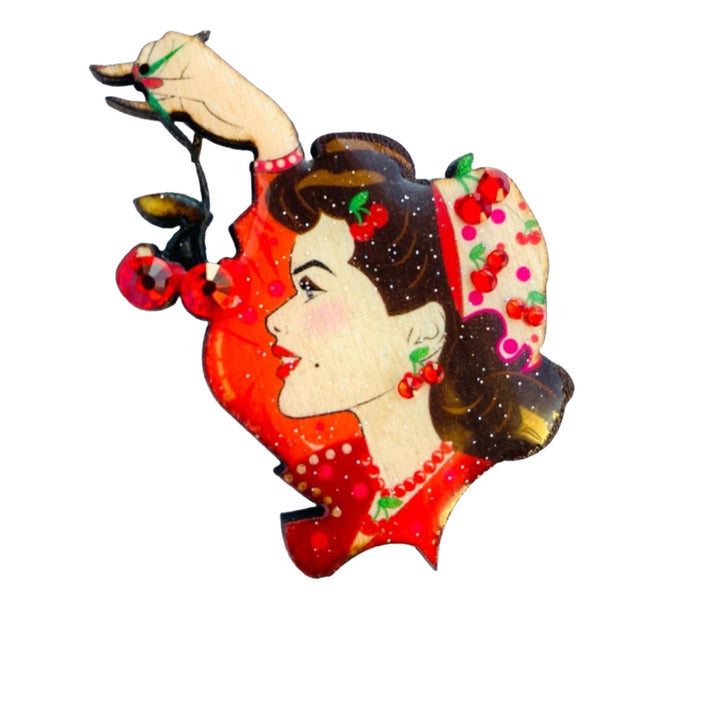 Cherry My Darling Mini Brooch by Rosie Rose Parker