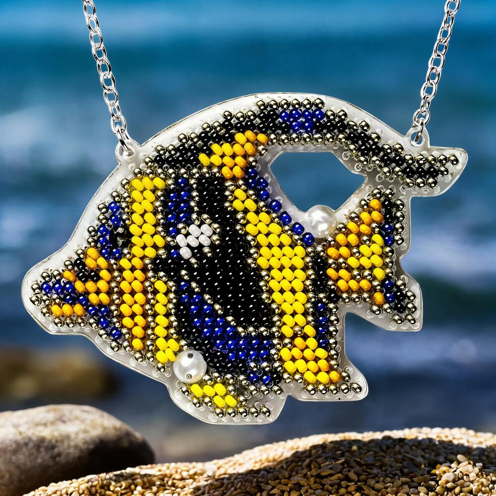 Set for embroidery with beads on a plastic base FLPL-101