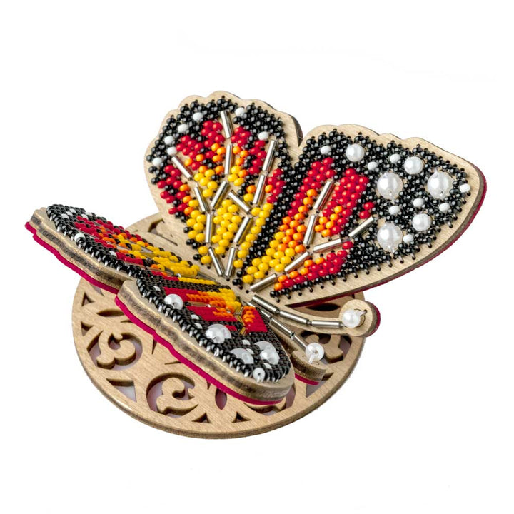 Wooden Bead Embroidery Kit – “Bright Butterfly” FLK-581