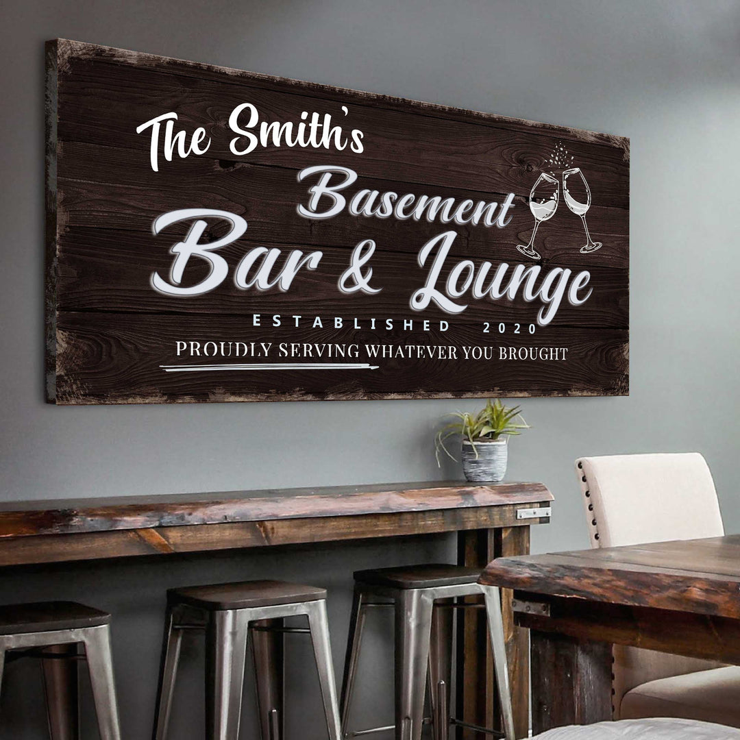 Basement Bar And Lounge Sign IV