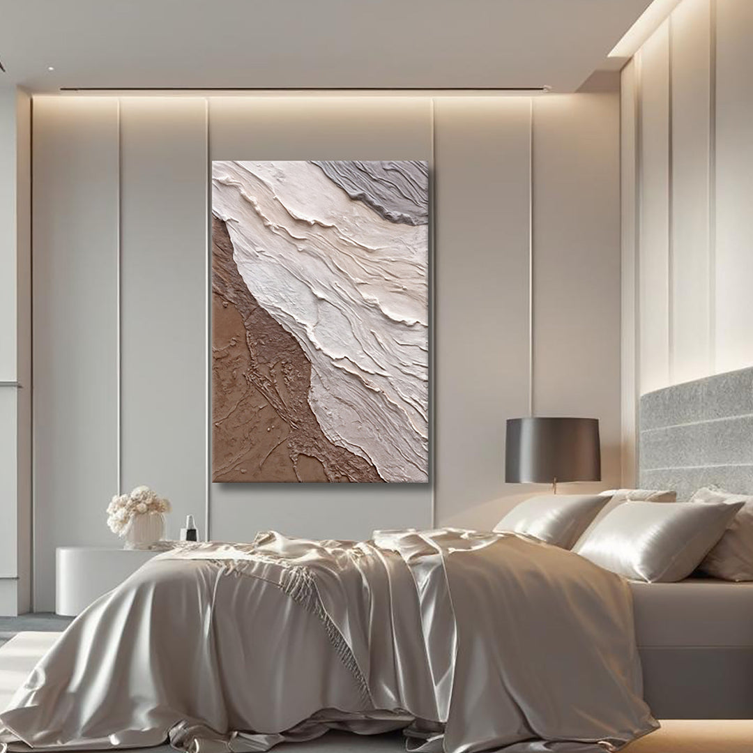 Abstract Earthy Waves Wall Art