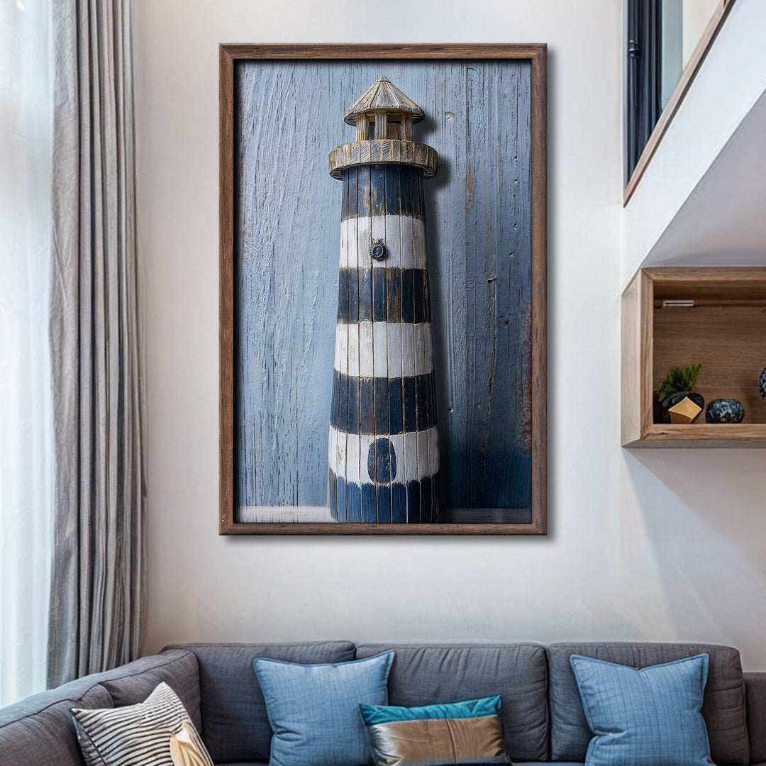 Wooden Lighthouse Coastal Wall Art