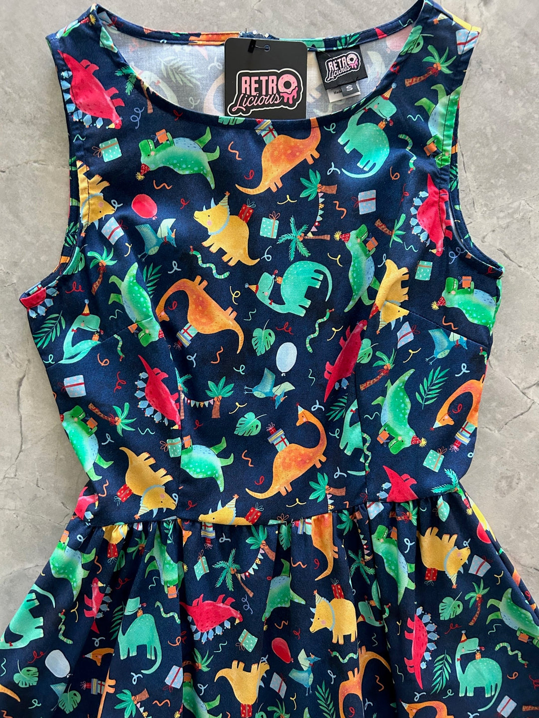 Party Dinos Vintage Dress - XS only