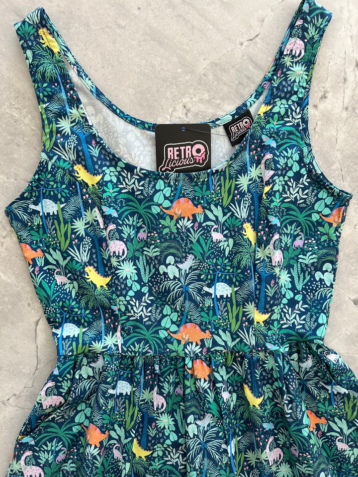 Dino Shorter Length Fit & Flare Dress