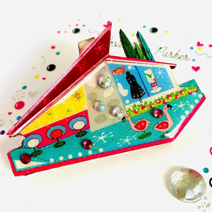 50s Retro Palm Springs Brooch by Rosie Rose Parker - Quirks!