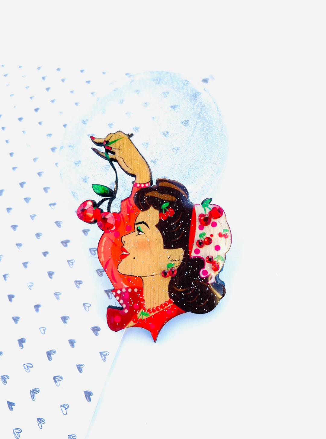 Cherry My Darling Mini Brooch by Rosie Rose Parker