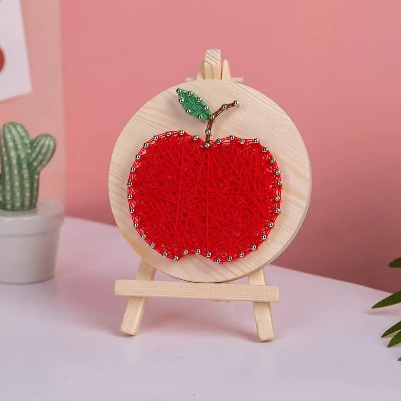 Apple String Art Kit with Stand. Simple Decorative DIY String Art Craft Kit M1-4 DHAA28297