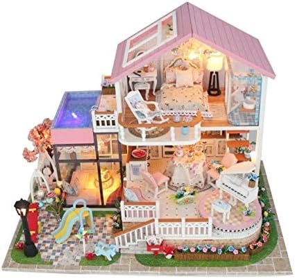 Miniature Wizardi Roombox Kit - Pink Villa Dollhouse Kit
