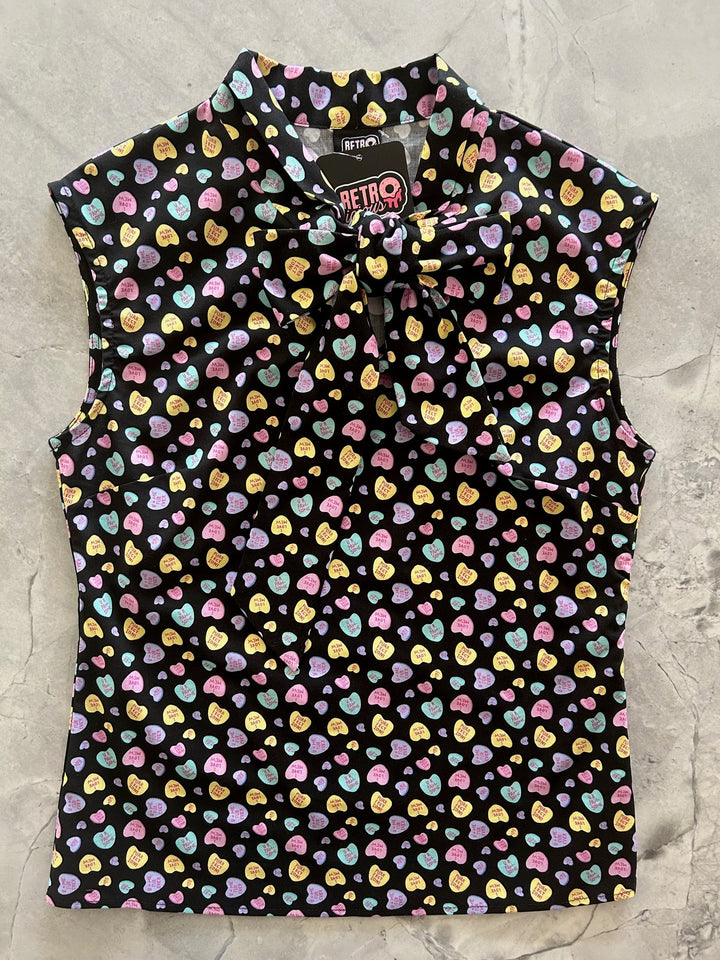 Conversation Hearts Bow Top