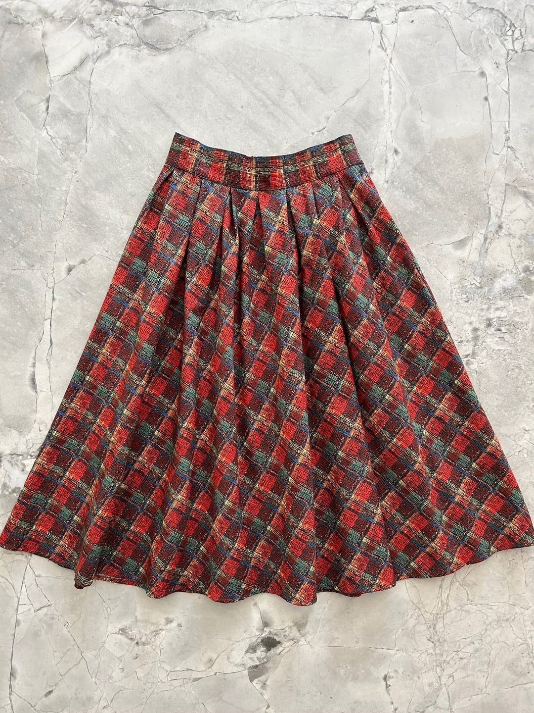 Red Plaid Doris Skirt