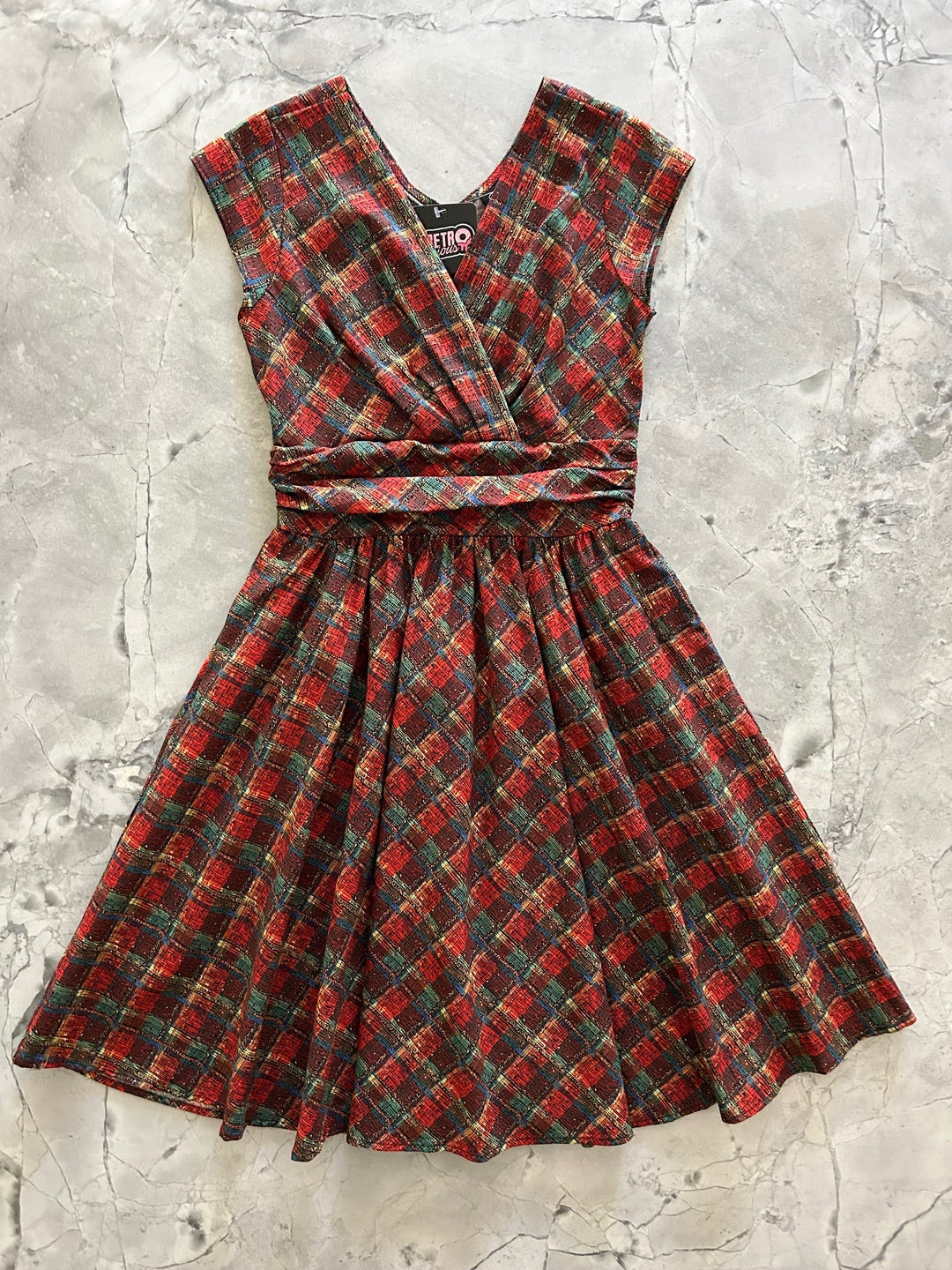Red Plaid Greta Dress - 4X only, 1 left!