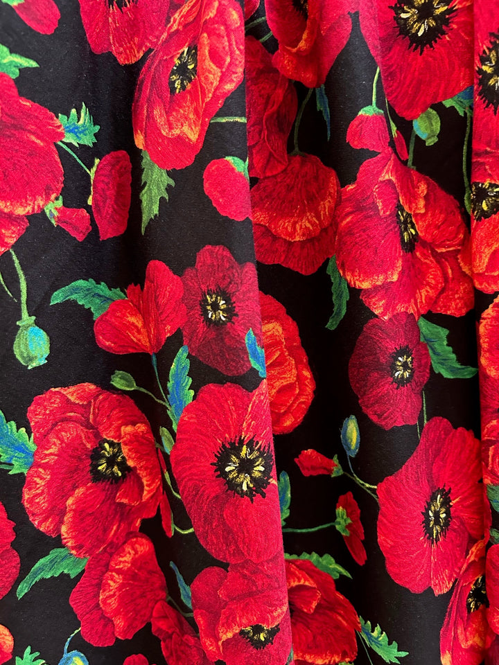 Poppy Flower Greta Dress - Large only