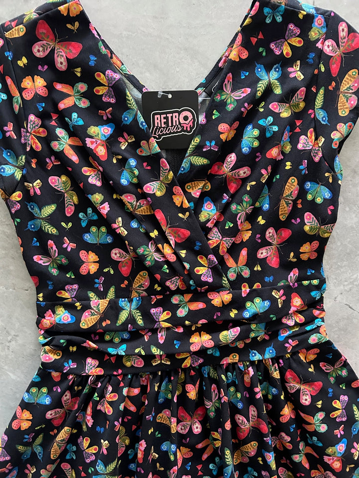Colorful Butterflies Greta Dress - Small only, 1 left!