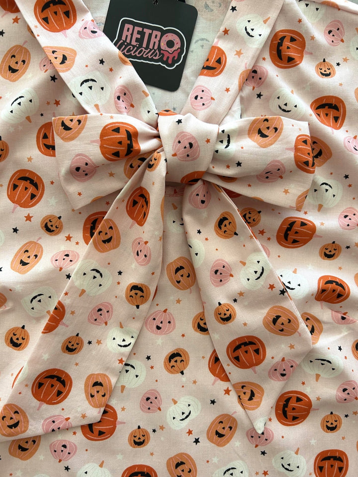 Pink Jack-o’-lantern Bow Top