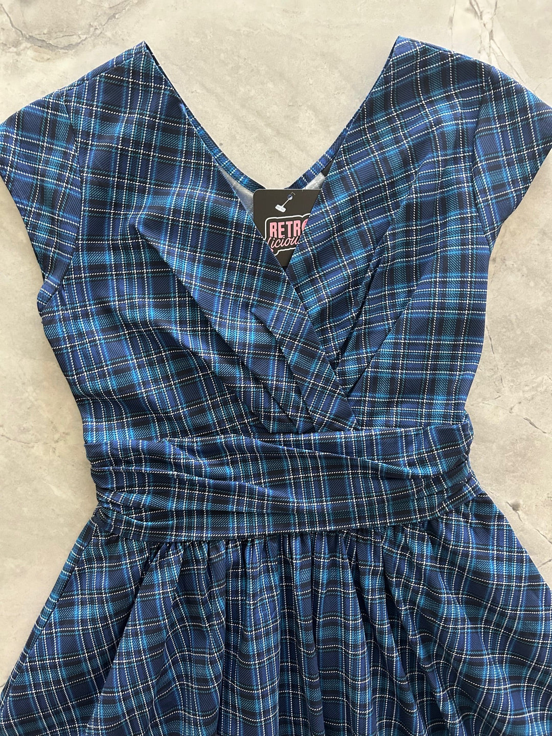 Blue Plaid Greta Dress