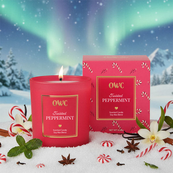 Twisted Peppermint Candle