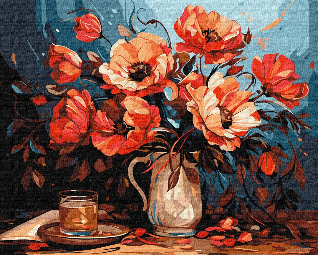 Painting by Numbers kit Colorful poppies KHO5679